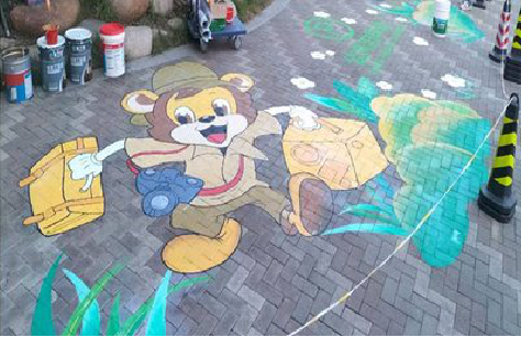 易门夏季画地面彩绘会遇到的问题