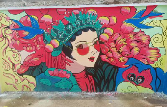 易门墙体彩绘-网红墙