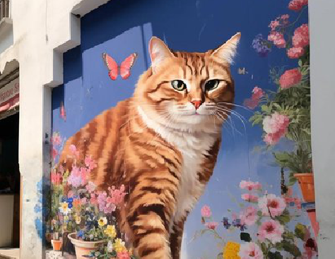 易门自己绘制有个性的手绘墙