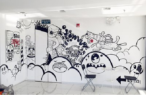 易门手绘墙并非传统涂鸦。